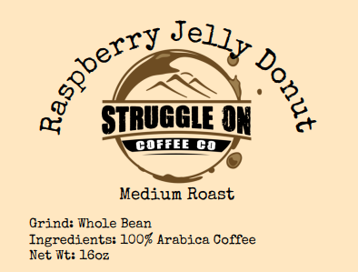 Raspberry Jelly Donut - Struggle On Coffee Co.