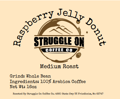 Raspberry Jelly Donut - Struggle On Coffee Co.